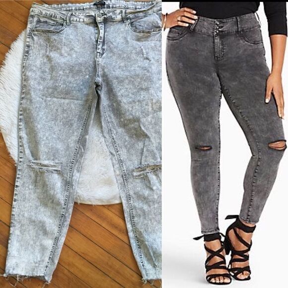 Fashion Nova Denim - Fashion Nova Plus size Cloudy Sky’s Jeans